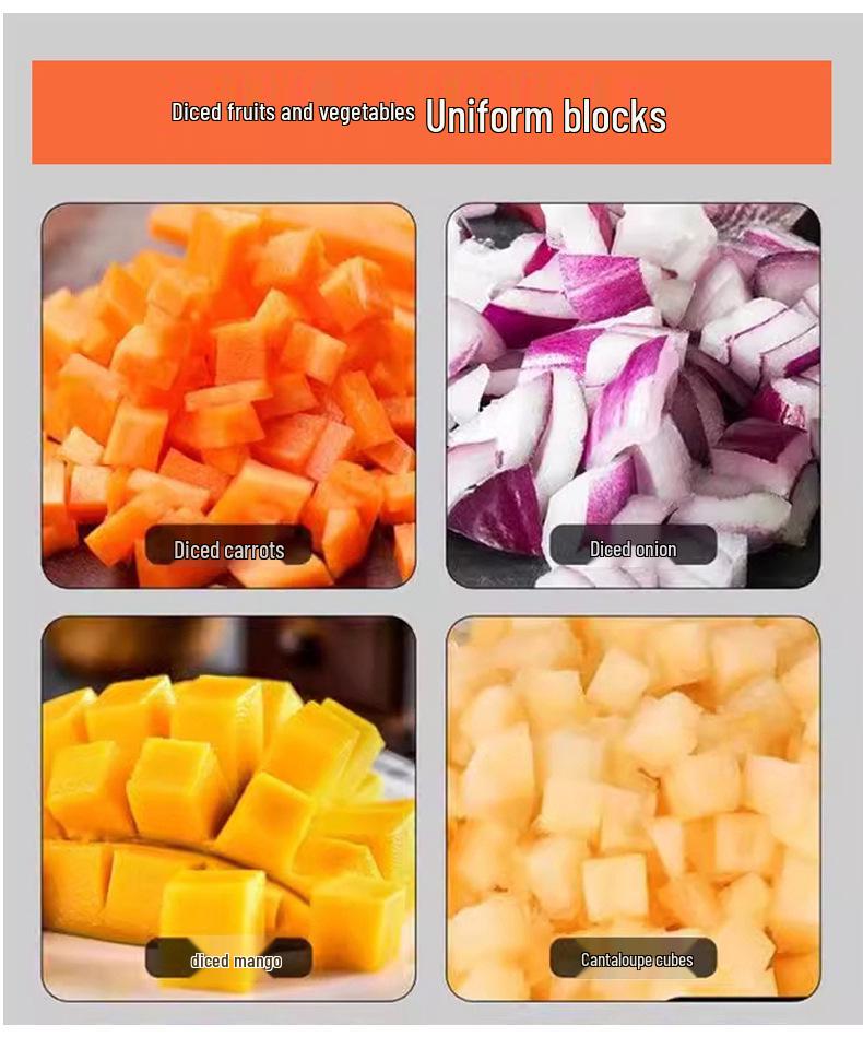 Multi-functional Electric Vegetable Cutter & Dicer with Stainless Steel Blades
