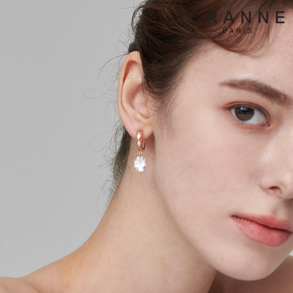 Cubic Drop One-Touch Earrings C24EB318