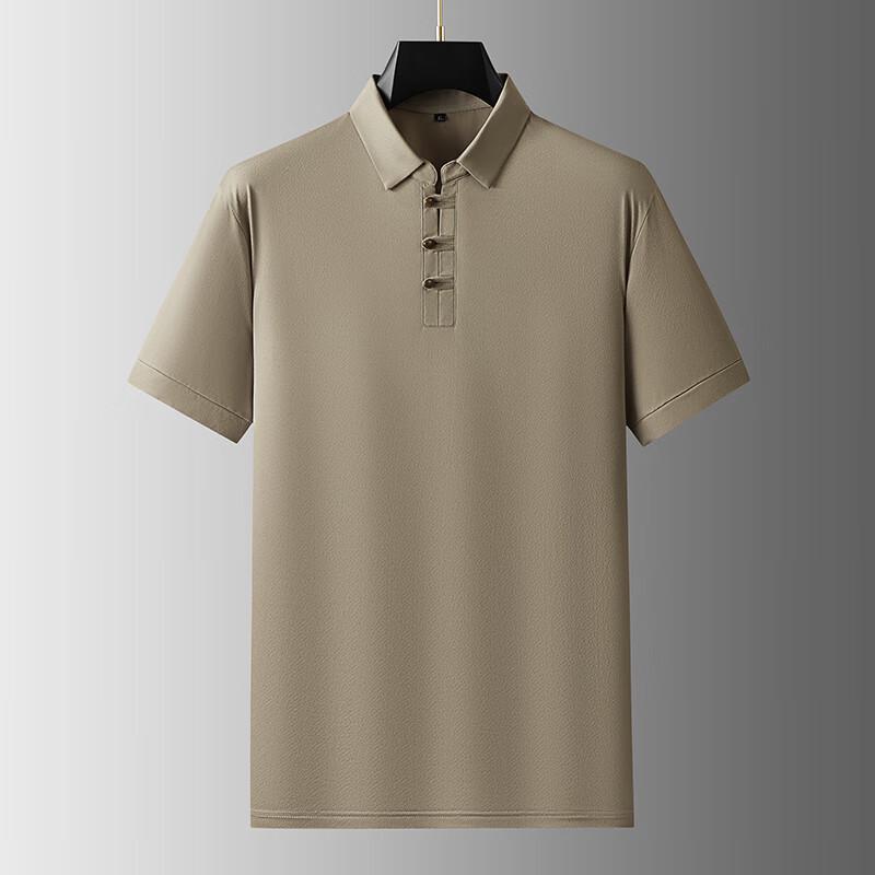 Men's Plus Size Chinese Style Ice Silk Polo Shirt