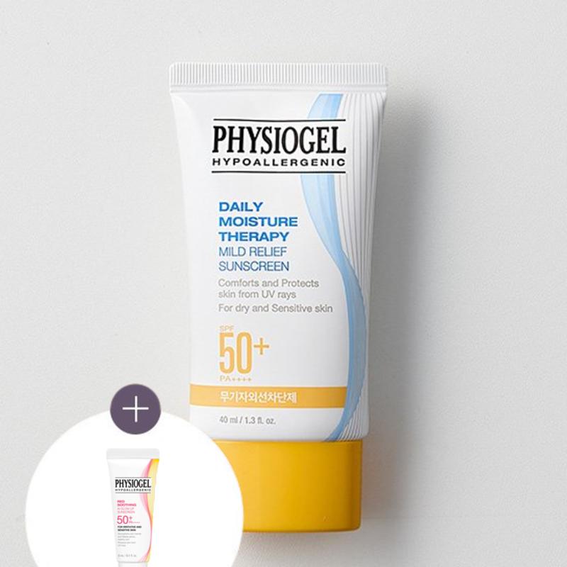 Physiogel DMT UV Mineral Sunscreen Mild Relief Sunscreen 40ml (+AI Glow Up Sunscreen 5ml)