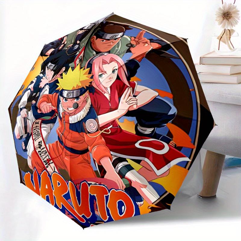 1pc Naruto Characters Automatic Folding Umbrella with 8-Rib Compact & Lightweight Design, Self-Opening/ Closing, 067