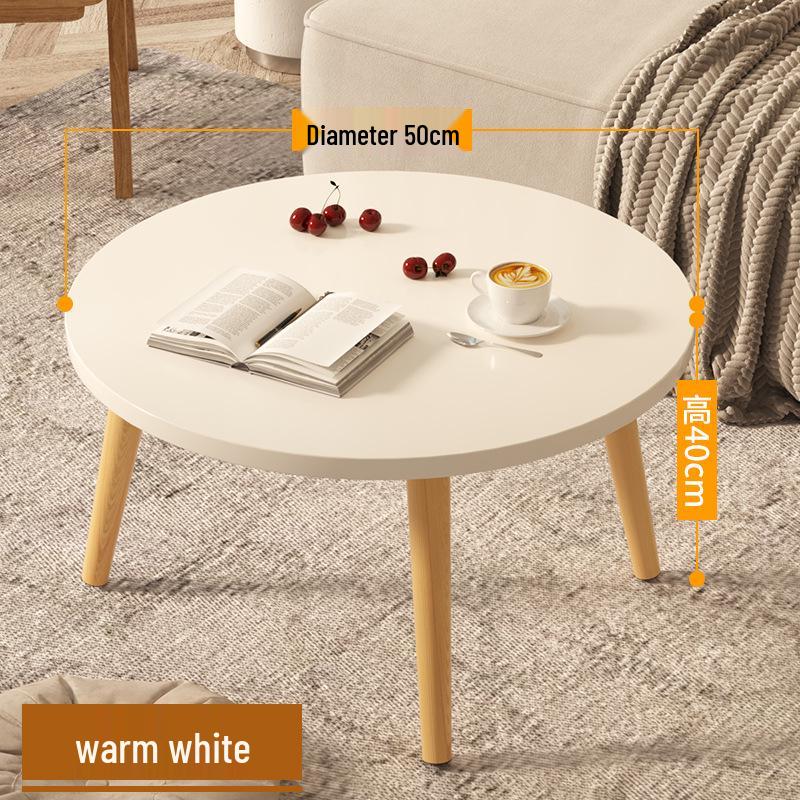 Round Coffee Table - Small, Stylish, Minimalist Side Table for Home, Balcony, or Sofa.