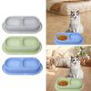 Cat Water and Food Bowl Feeder Travel Spillproof Dish for Small Large Cats Puppies Easy to Rinse