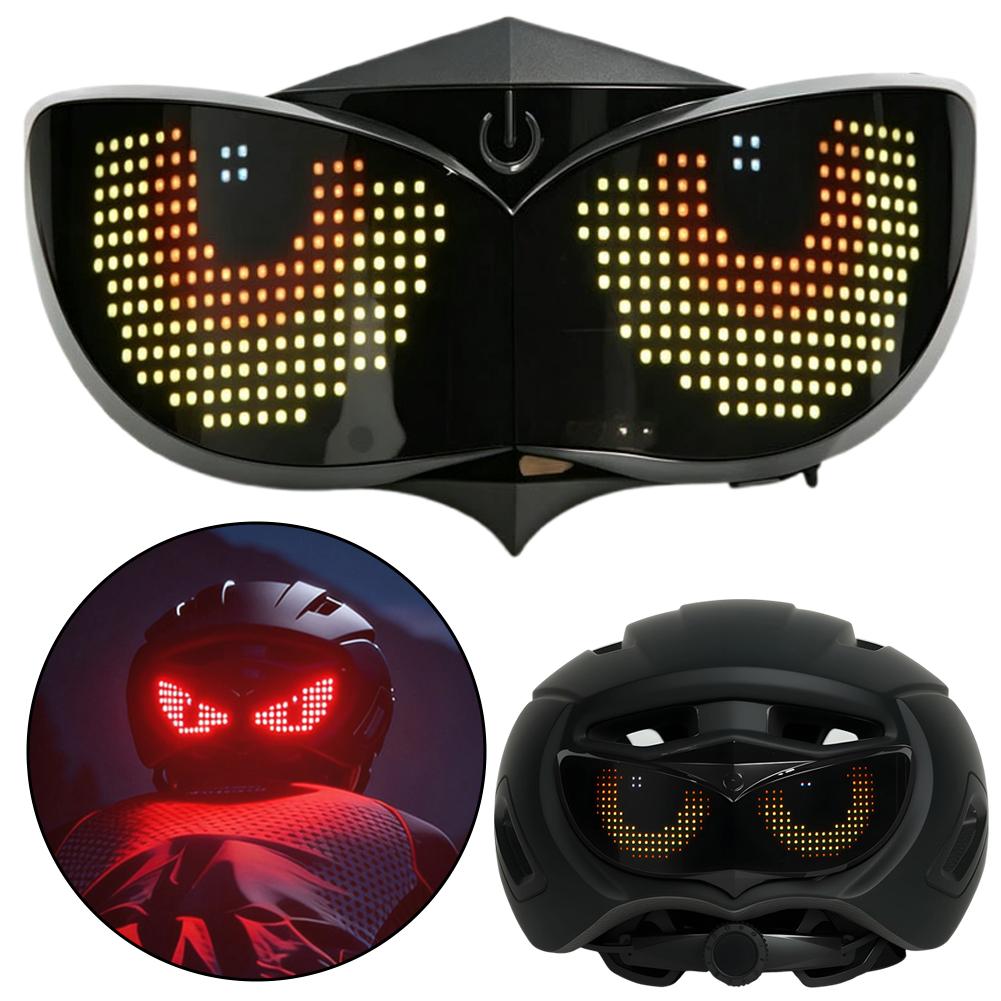 Helm LED Decoratieve Verlichting RGB Dynamische Expressieverlichting Universeel voor Fietsen en Motoren APP Bediening Duivels Oog Verlichting