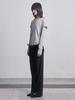 Seric Wrap Layered Pants _ Charcoal