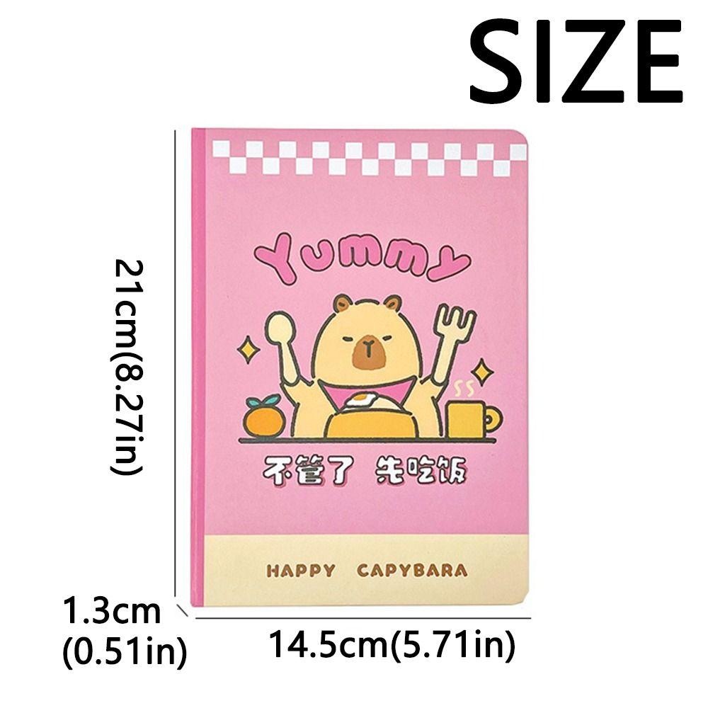 Portable Capybara Notebook A5 Hand Account Book Cute Capybara Memo Pad  Back To School Supplies