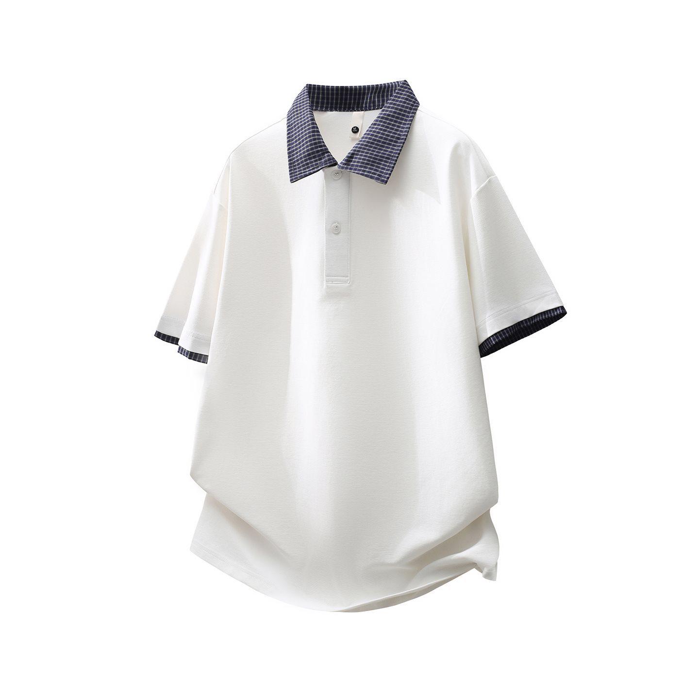 

Trendy Summer 2026 Japanese-Style Loose Fit Polo T-Shirt for Men L