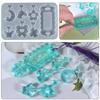 Poppy DIY Crystal Resin Sand Pendant Keychain Mold Set: Seven-in-One Silicone Tag Mold.