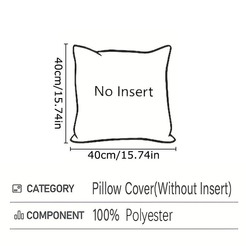 1PC Pillowcase Soft Single-Sided Pattern Plush Plump Material Elegant Geometric Diamond Jacquard Pattern Minimalist Style 45x45cm