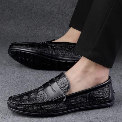 All-match Comfy Loafers Lightweight Mens Driving Shoes New Design Male Slip On Flats Soft Leather Casual Shoes Wedding Moccasins