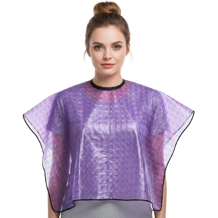 Waterproof Post Surgery Shower Cape Cover, Waterproof Hair Dye Cape Short Comb-Out Capes Cover for Makeup Apron Hair Color Bleach, Post Surgery