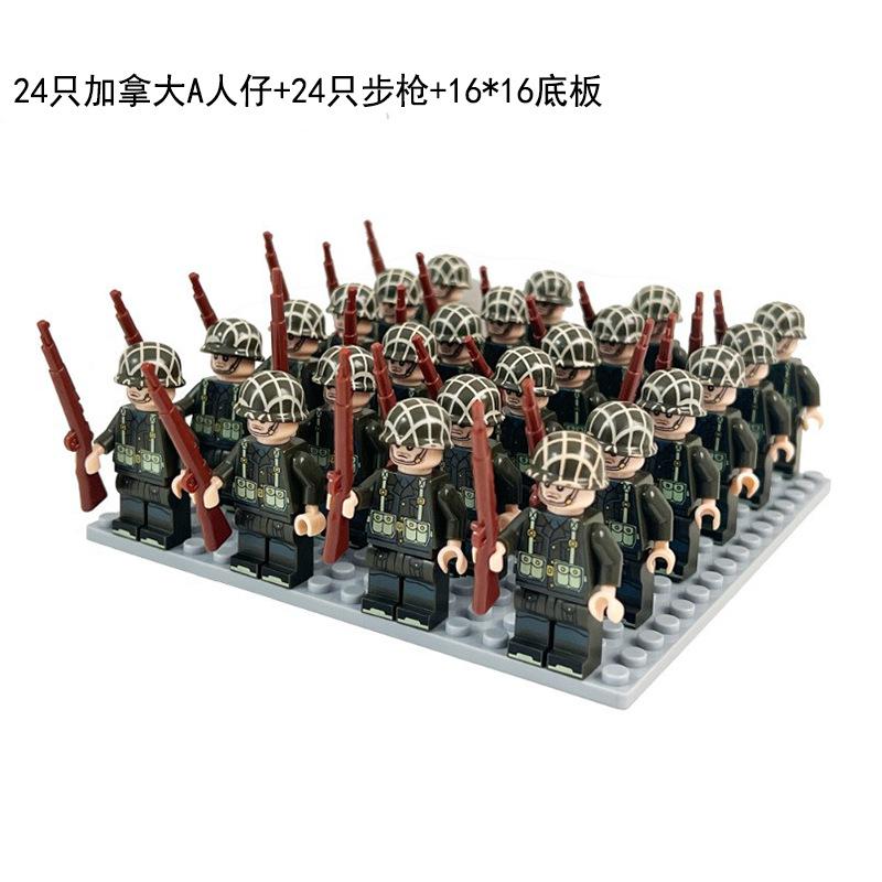 24PCS World War II Troops, American, Soviet Union, China, British Soldiers, Mini Action Figures, Humanoid Dolls, Toy Boys.