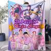 K-POP Demon Hunters Flannel Throw Blanket Huntrix Tiger Soft Warm Sofa Bed Cover Travel Camping Home Leisure for Girls Fans Gift