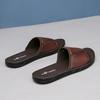 Men's Slippers Leather Summer Outside Men Sandals Lightweight Soft Sole Beach Slippers Casual Slide Mens Shoes Big Size