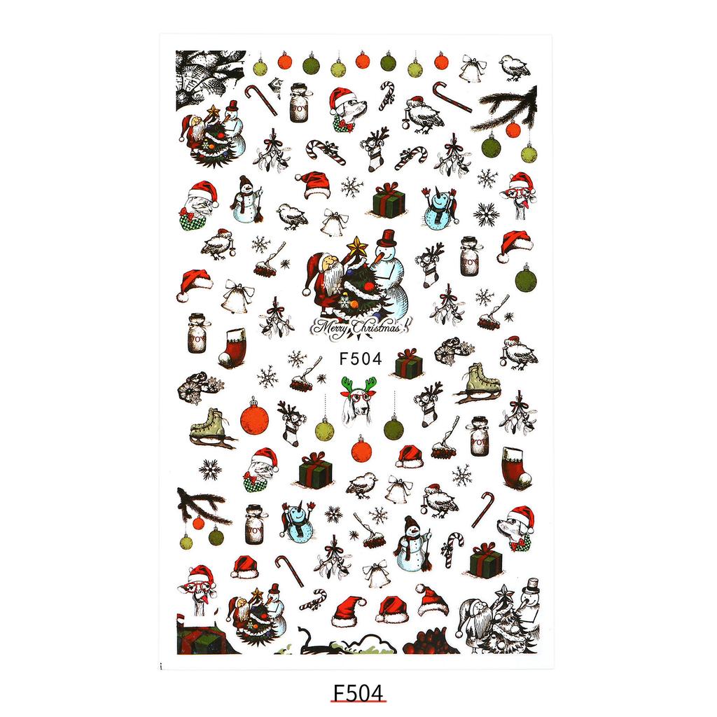 3D Adhesive Halloween Christmas Nail Stickers Decals Nail Art Decoration