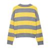 Spring 2026 Women's European & American Striped Lapel Knit Pullover Sweater
