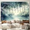 Serene Lake Willow Tree Tapestry Waterfront Landscape Nature Art Wall Hanging Calm Decor Living Room Print