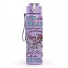 1PC Trust The Heart Bicycle Retro Quote Print 750ml Color Plastic Sports Water Bottle Leakproof Flip Straw Lid Suitable for Sports Office Home Use