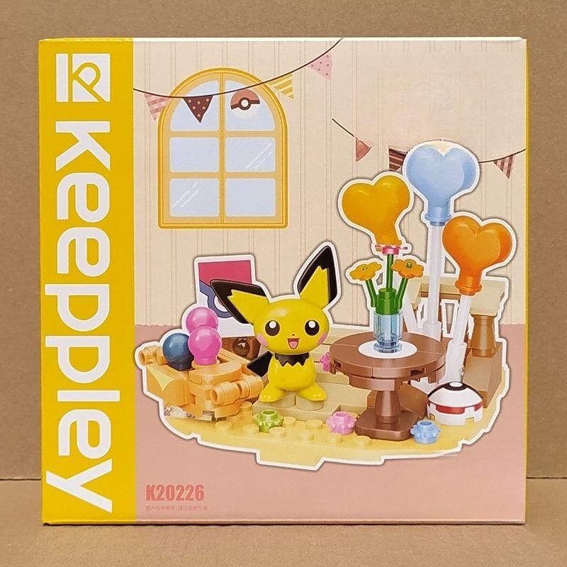 Keeppley  Pikachu scene house building block model children's educational toy Pokmon assembled ornaments birthday gift