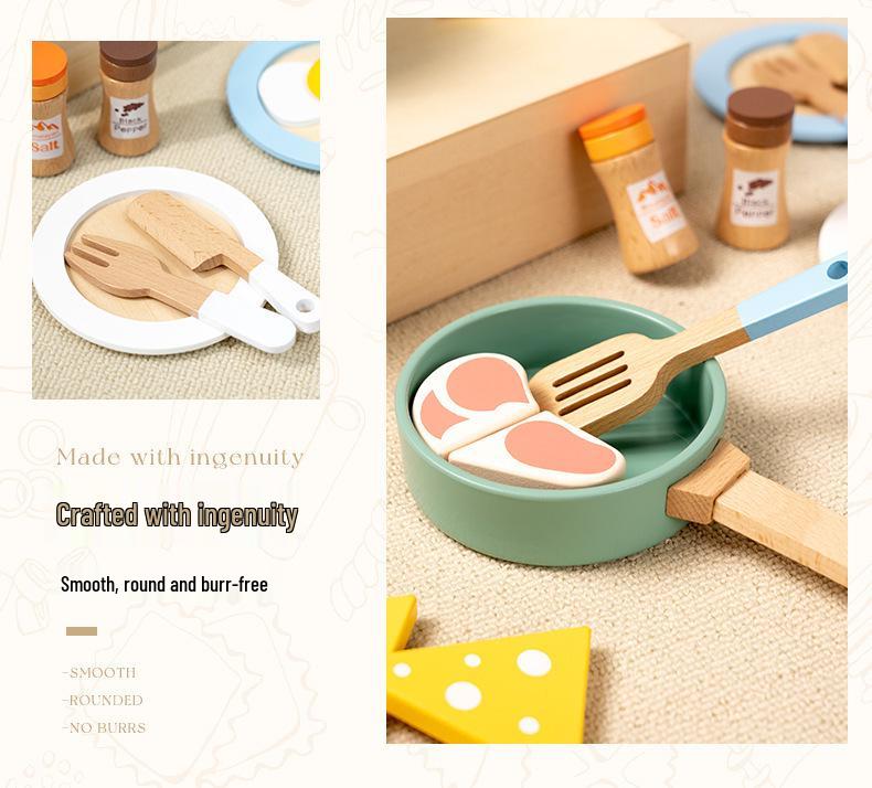 Wooden Mini Kitchen Set for Girls: Educational Role-Playing and Cooking Toy