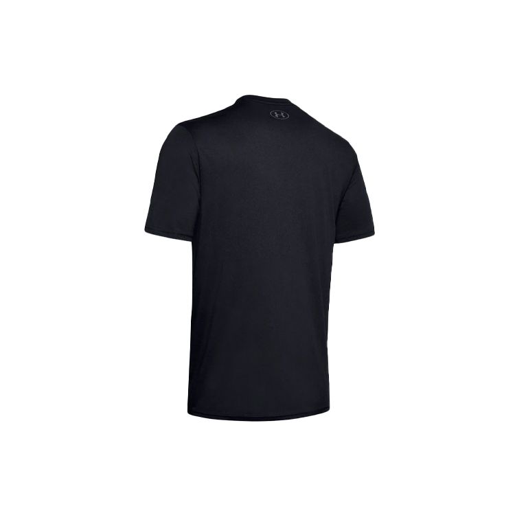 Under Armour Reflective Round Neck Loose T-Shirt Men Tops Black 1351617-001