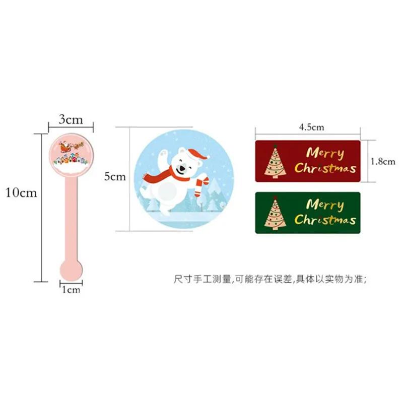 10 Sheets Christmas Series Stickers Handmade Xmas Party Gift Bag Box Decoration Baking Packaging Sealing Sticker
