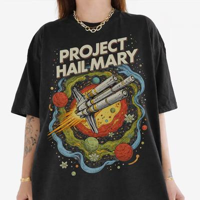 2026 Unisex Modny T-shirt Projekt Hail Mary Bawełniane Koszulki Krótki Rękaw Oversize Wysoka Jakość Letni T-shirt Okrągły Dekolt Miękkie Ubrania