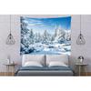 Loccor Winter Snow Forest Tapestry White Alps Mountain Winter Scene Tapestry 80" x 60" Snowy Woodland Landscape Taptries Wall Hanging for Bedroom