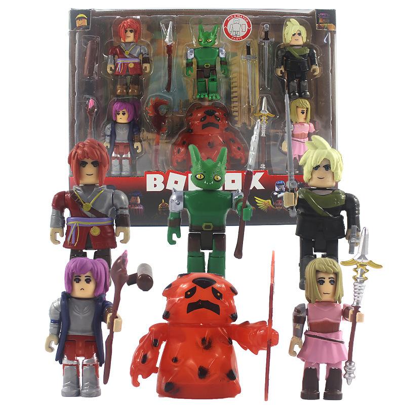 BOBLOX Zero World Game Action Figures 2.5 To 3 Inches 6 Pcs With Weapons Accessories Collectible Box Set For Kids And Collectors