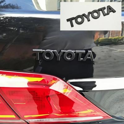Autocollant Emblème Badge Décoration de Coffre Arrière de Voiture 3D Noir Argenté Pour Corolla Camry Yaris Chr Auris RAV4 hilux logo