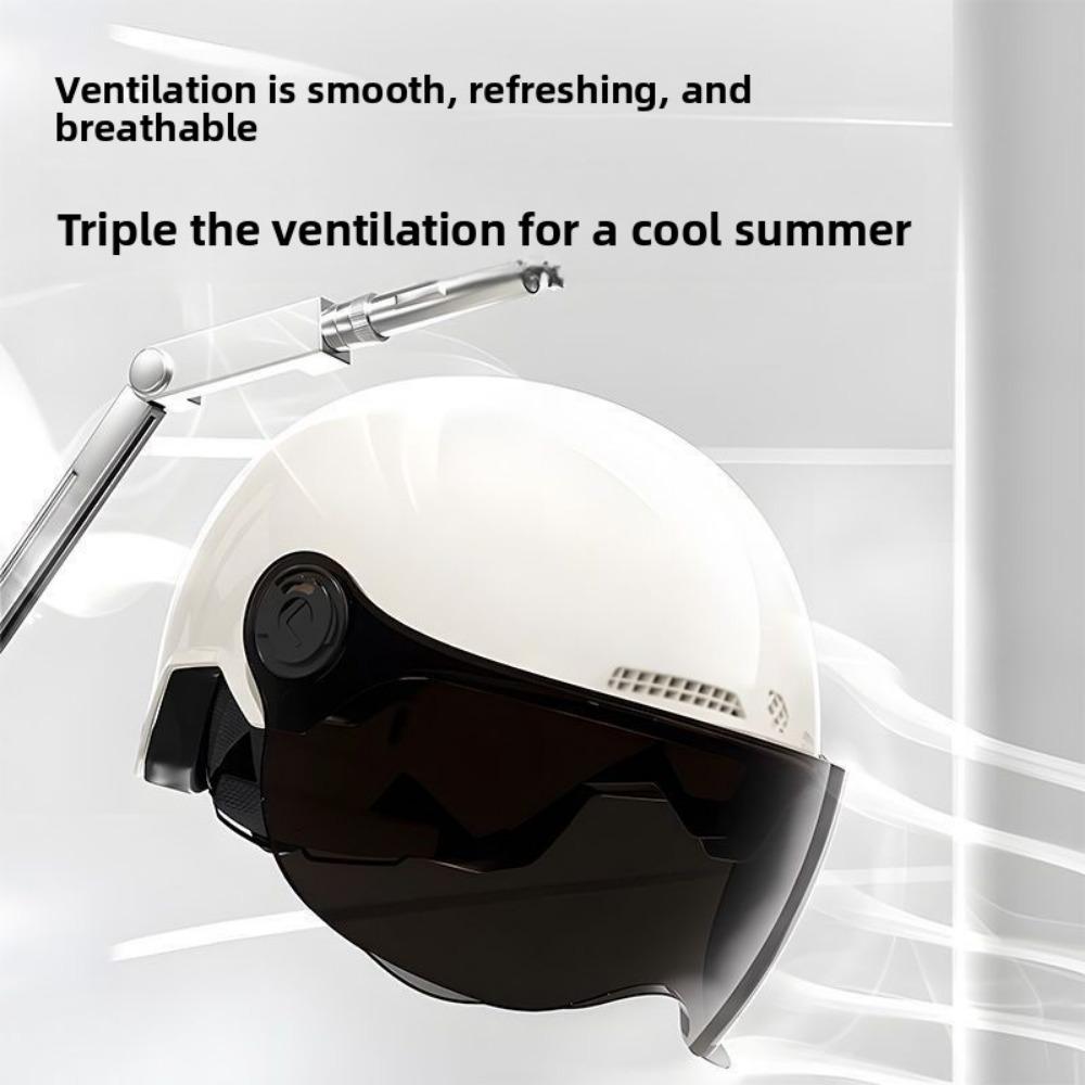 Fashion Classic Lightweight Helmet Men and Women Summer Sun Protection UV Protection Breathable Four Seasons Battery Motorcycle Half Helmet