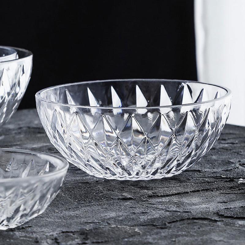 Salad Bowl Tableware Fruit Vegetables Acrylic Clear Bowl Round Dinner Kitchen Dinnerware Multi Size Cookware Creative Plastic