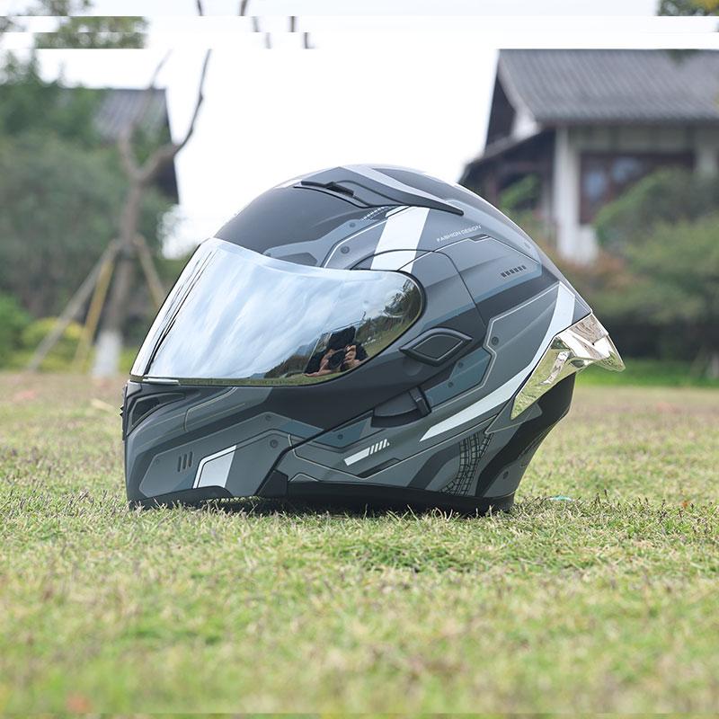 ORZ-Premium ABS Modular Motorcycle Helmet, Dual Internal & External Visor, Breathable Anti Impact Protective Gear for Riders
