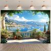 1 piece, spring-themed garden backdrop, elegant spring and summer garden, suitable for party decoration and outdoor decoration.