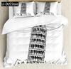 Italy Duvet Cover Queen/King/Full Size For Kids Adult Microfiber Italian Rome Venice Pisa Tower Tuscany Pizzas View Bedding Set