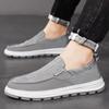 Men's Shoes 2025 Summer Ice Silk Breathable Lazy Shoes Casual Soft Surface Simple Flat Cloth Shoes Driving Shoes