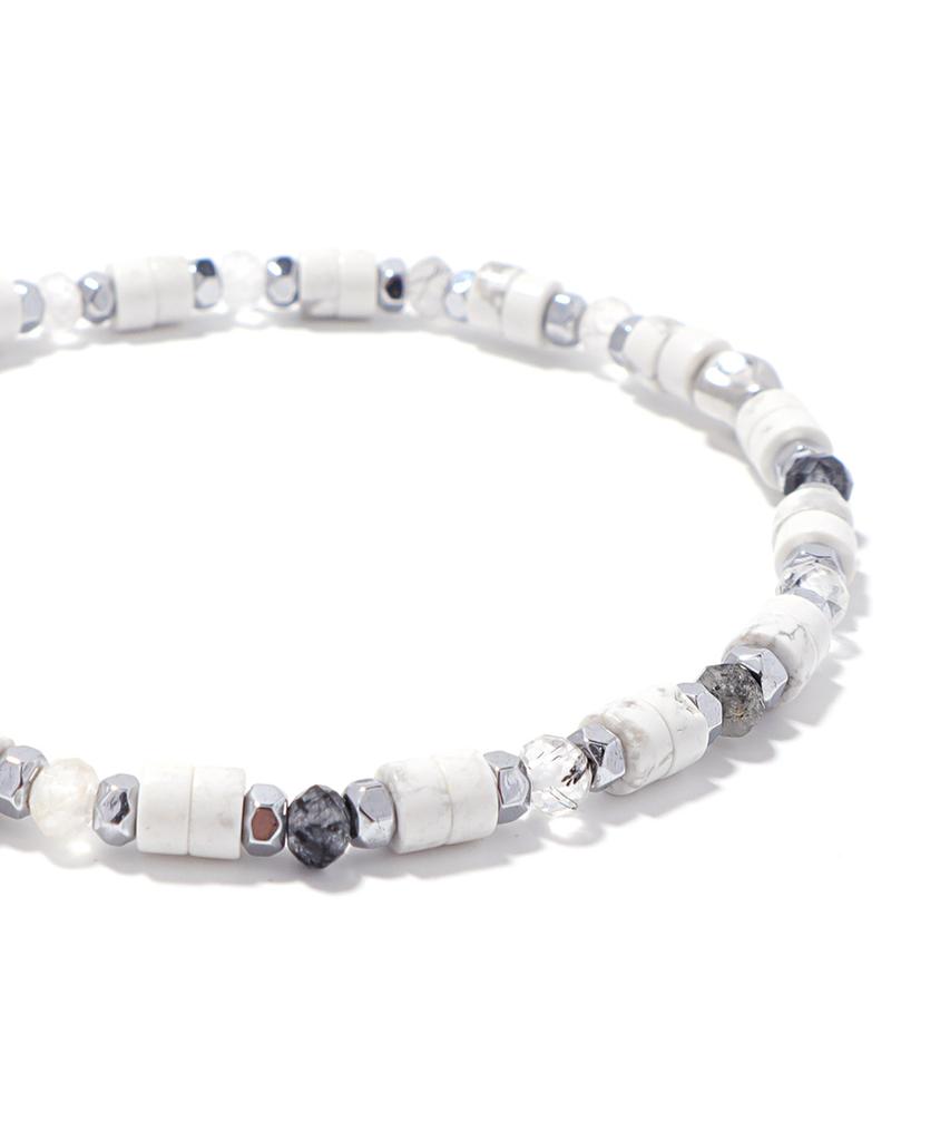 Polalita Color Point Hematite Bead Bracelet (Plt-Br-143_Skb)