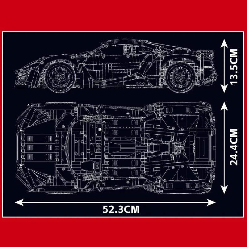 Mould King 13190 Technical Car Toys The APP& RC Red Lyken Sport Racing Car Building Block Assembly Brick Set Kids Christmas Gift