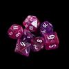 Family Party Iridescent Glitter Polyhedral Dice 7-Die Carved Pattern Dice Set Two-tone Dice Set