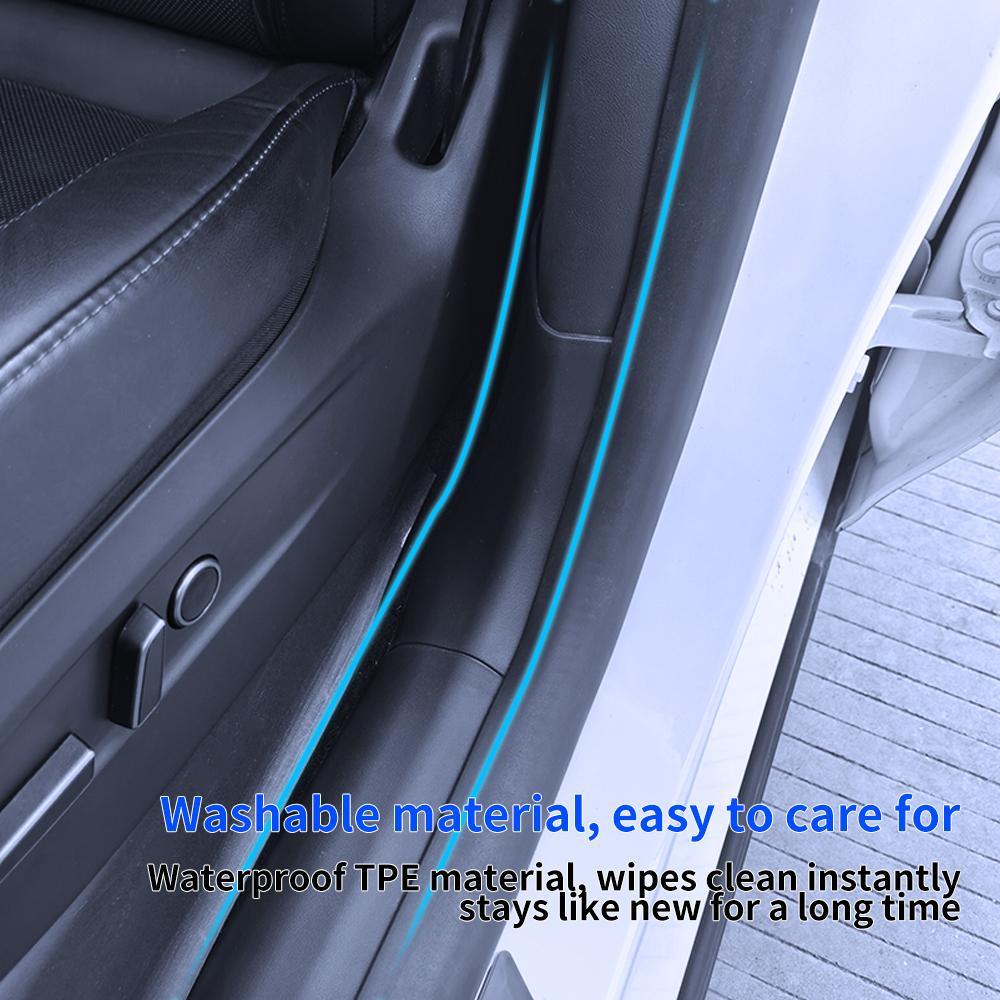 Heenvn For Tesla Model Y Juniper 2025 2026 8Pcs TPE Front Rear Door Sill Protector Threshold Strip Anti-kick Waterproof Guard