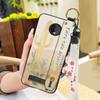 Ring Wristband Phone Case For MOTO Z4 Play Oil Painting Fashion Design Kickstand Anti-knock Back Cover Anti-dust Lanyard