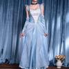 Halloween Costume Anime Cosplay Costume Frozen Elsa Fairy Tale Princess Long Dress Dress