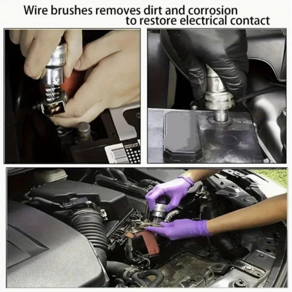 Stainless Steel Brush Battery Terminal Cleaner Terminal Cleaner Tool Terminal Cable Maintenance