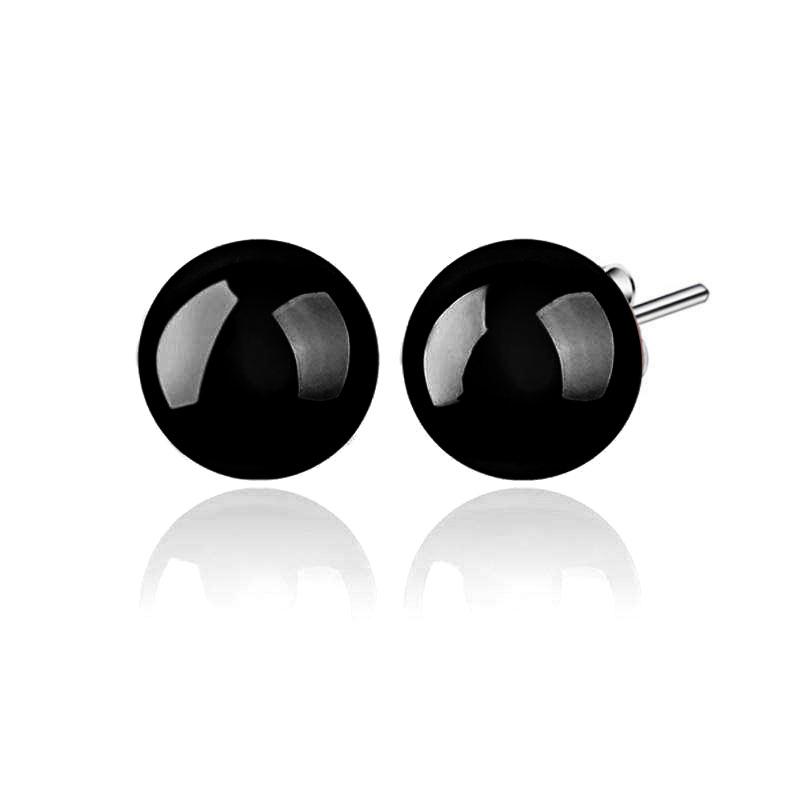 925 Sterling Silver Stud Earrings Natural Agate Earrings Earrings Silver Accessories Jewelly