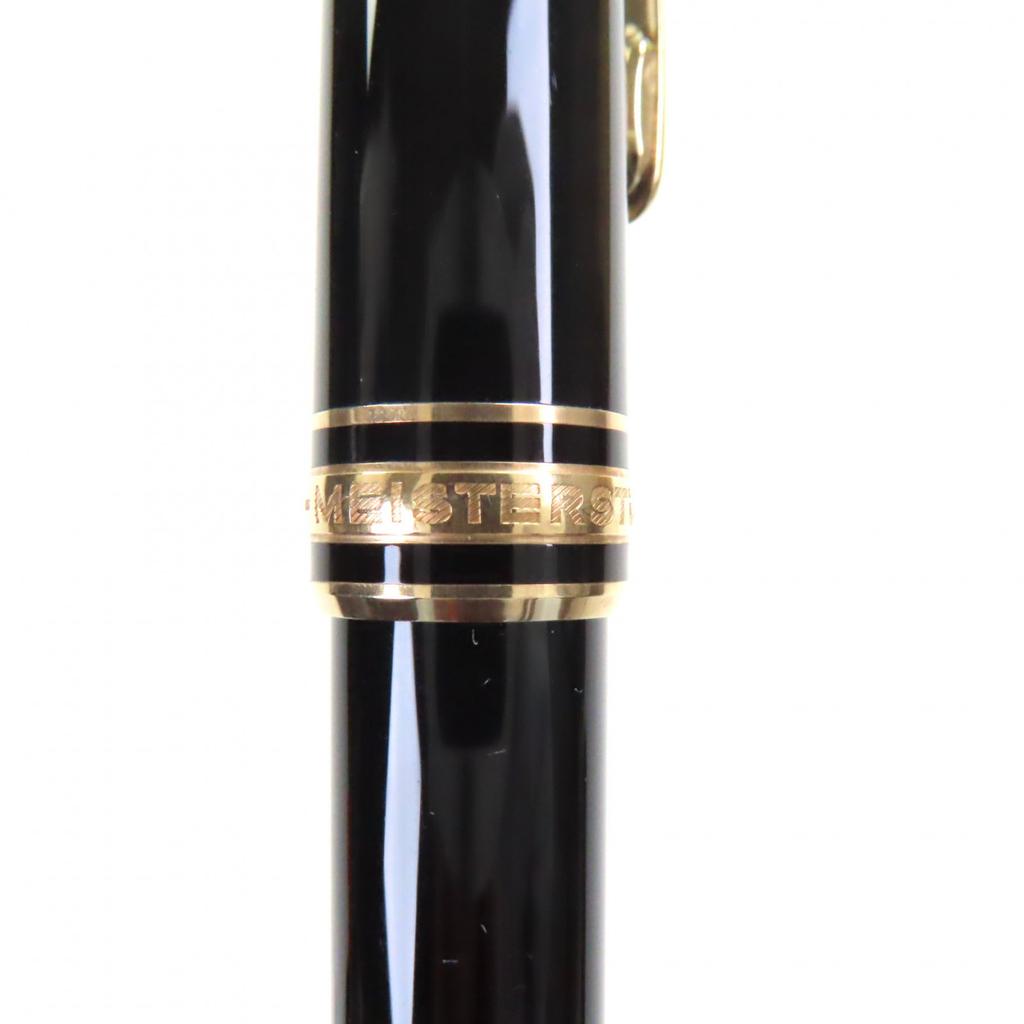 Excellent MONTBLANC Fountain Pen Meisterstück Classic Black Gold 14K Mens Used