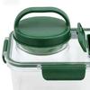 Salad Jar with 4-Compartment Spice Box Leak-Proof Meal Prep Container with Built-in Dressing Section BPA-Free Plastic Salad Container for On-the-Go