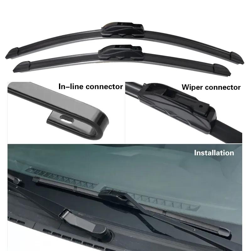 Wiper LHD Front Rear Wiper Blades For Hyundai I20 PB 2008 - 2014 Windshield Windscreen Window Car Rain Brushes 24"+16"+12"