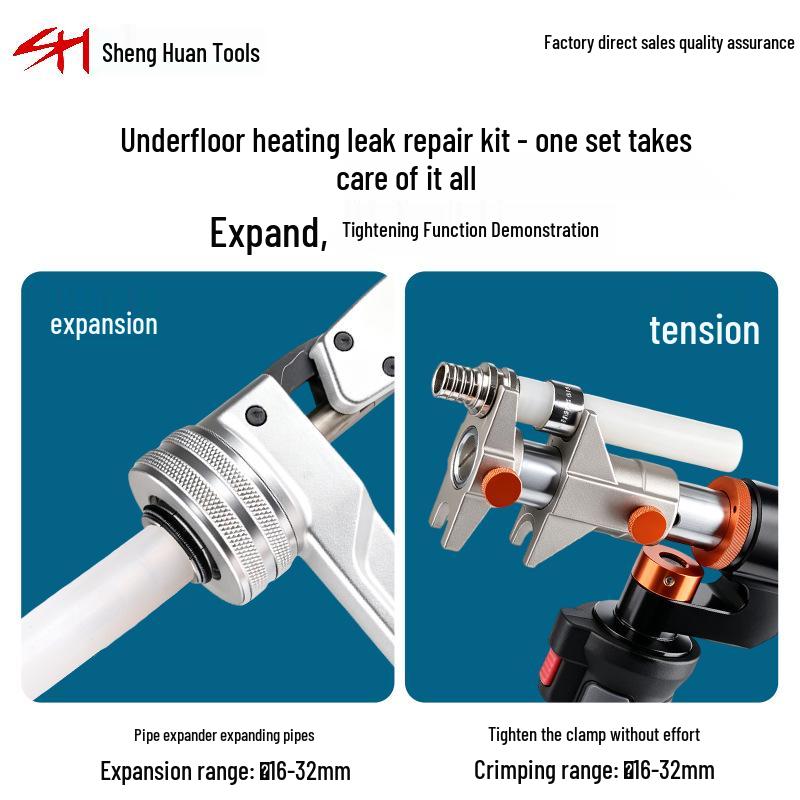 Hydraulic Geothermal Pipe Crimping Pliers for Underfloor Heating Installation