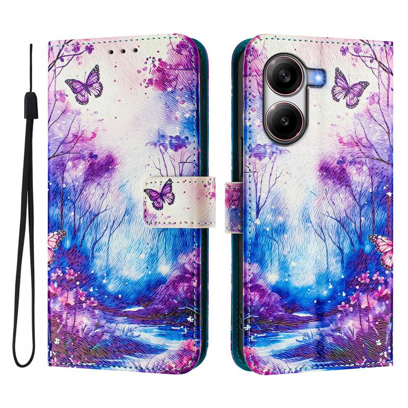 X7 Leather Phone Case for Xiaomi Poco X7 Pro C75 M7 PocoM7 PocoX7 Pro 5G Flip Cover Wallet Magnetic Painted Case Cat Flower Bear