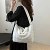 Women Puffer Tote Handbag Large Capacity Quilted Top Handle Bag Solid Color Puffy Shoulder Bag Female Travel Bag